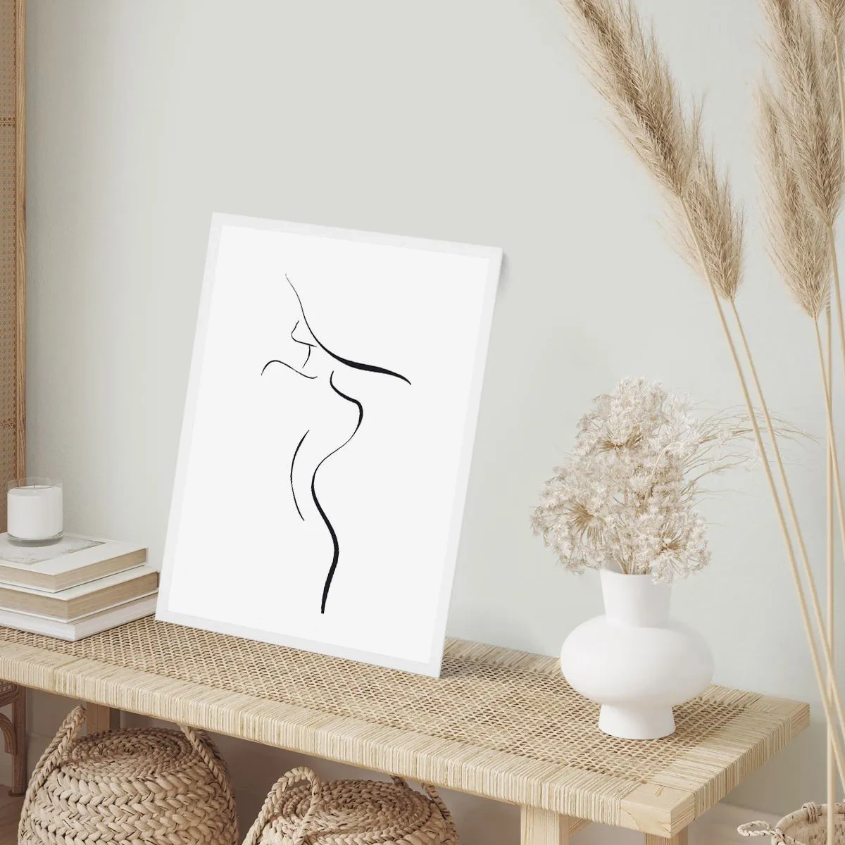 Plakat w białej ramie - Nieuchwytna jak fala - 50x70 cm