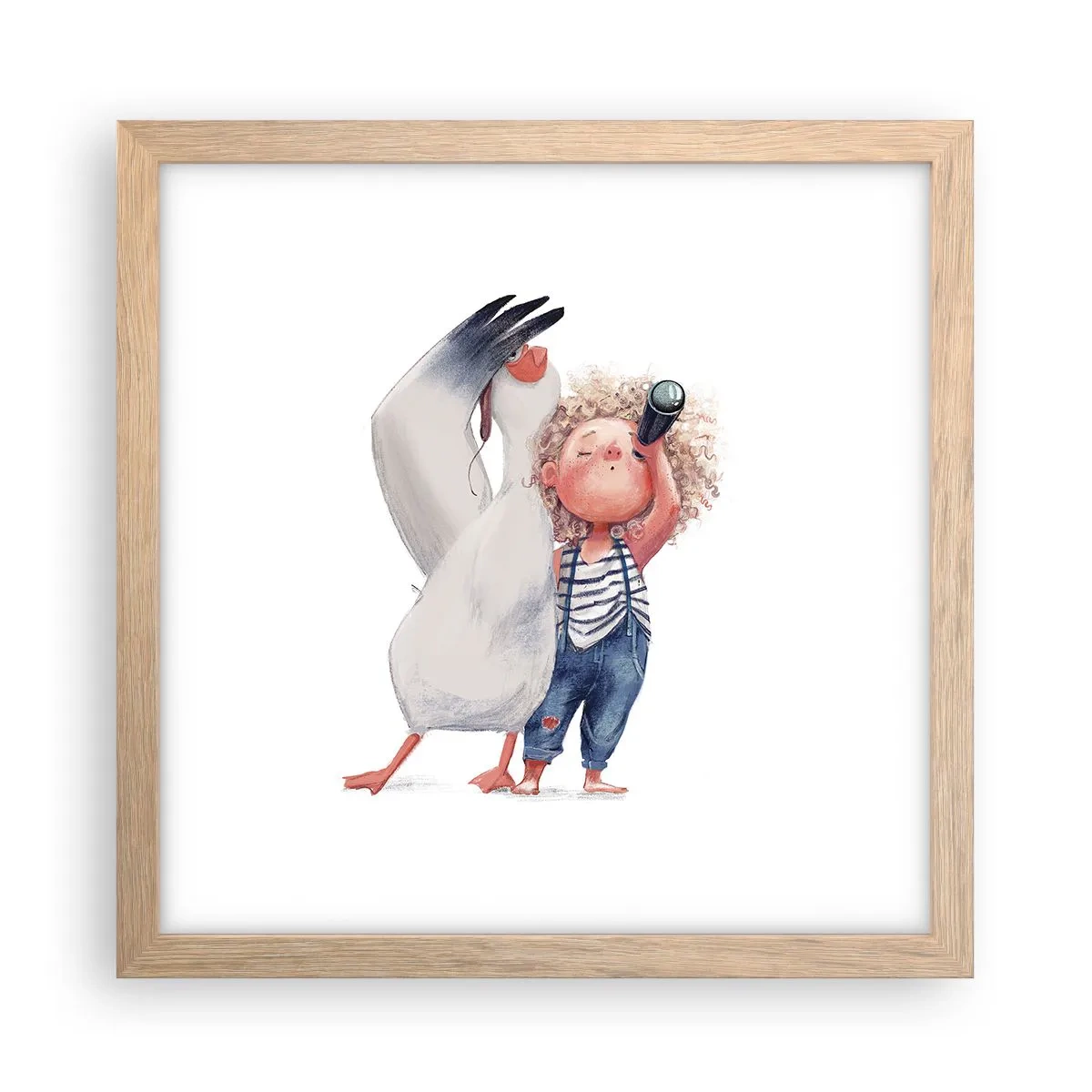 Plakat w ramie jasny dąb - Plan wielkiej podróży - 30x30 cm