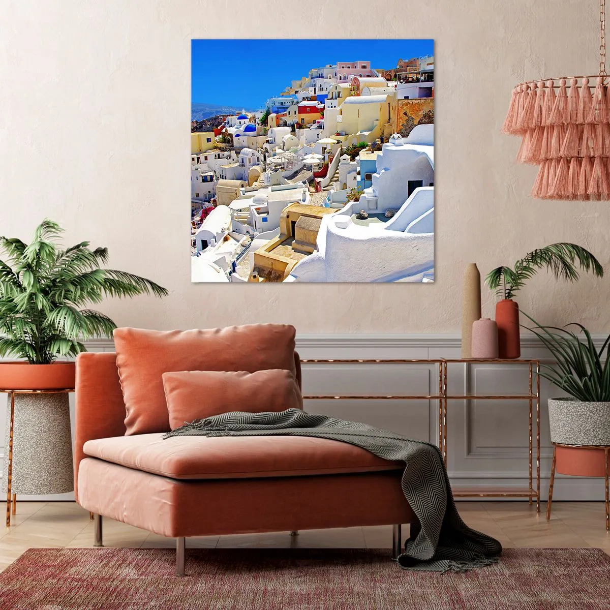 Obraz na płótnie - Marzenie o greckim lecie - 60x60 cm