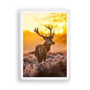Plakat w białej ramie - Król jesiennego lasu - 70x100 cm