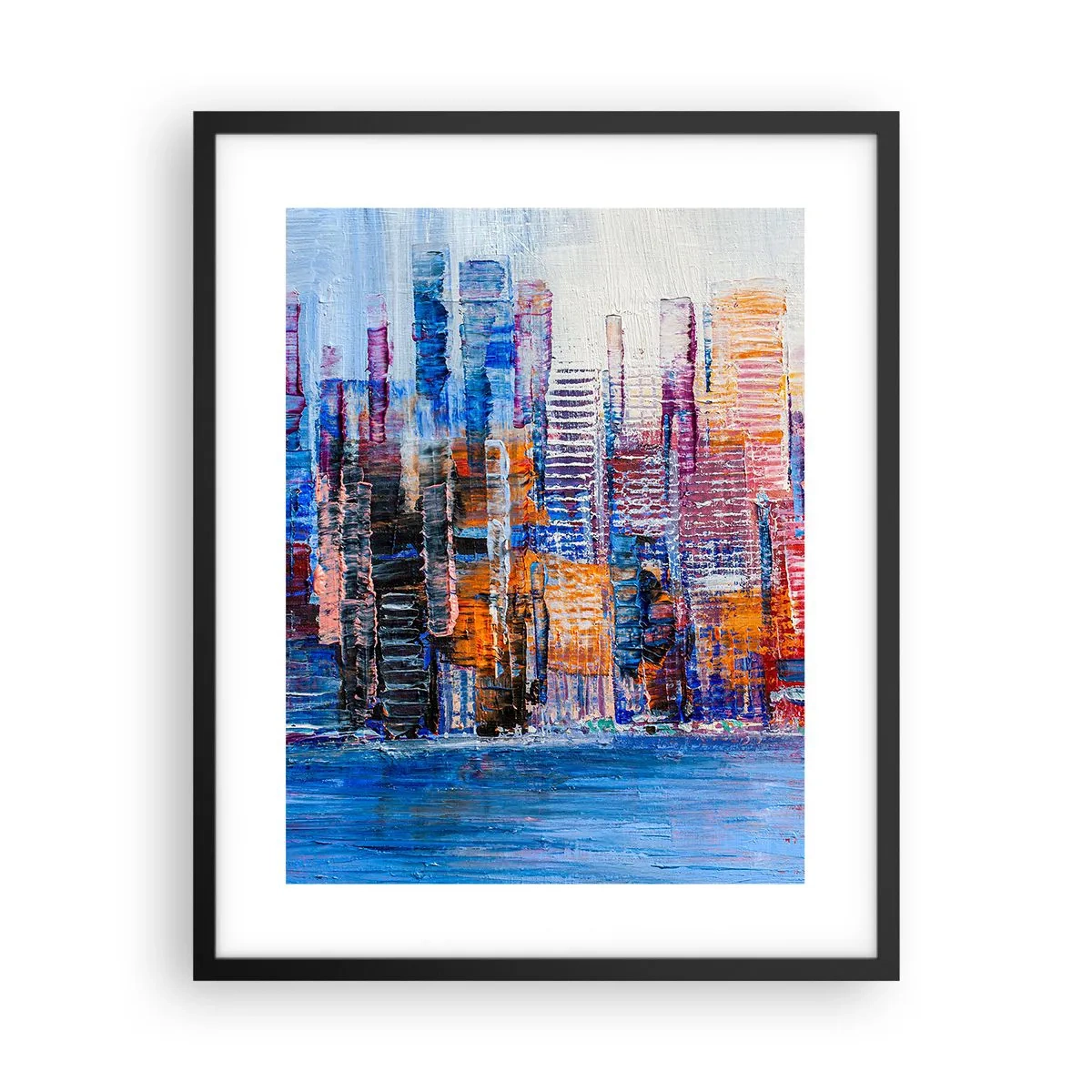 Plakat w czarnej ramie - Radosna metropolia - 40x50 cm