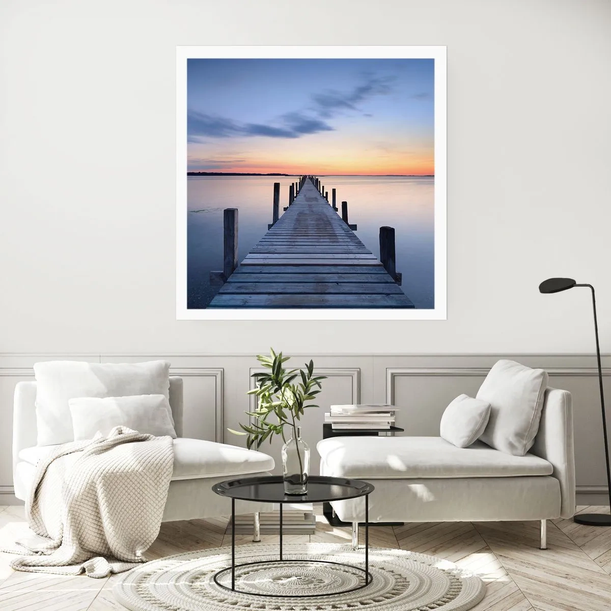 Plakat - Spokój pogodnego zmierzchu - 60x60 cm