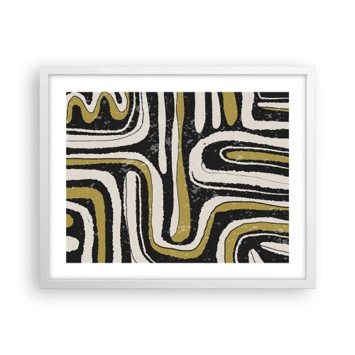 Plakat w białej ramie - Kompozycja: trakty i zaułki - 50x40 cm