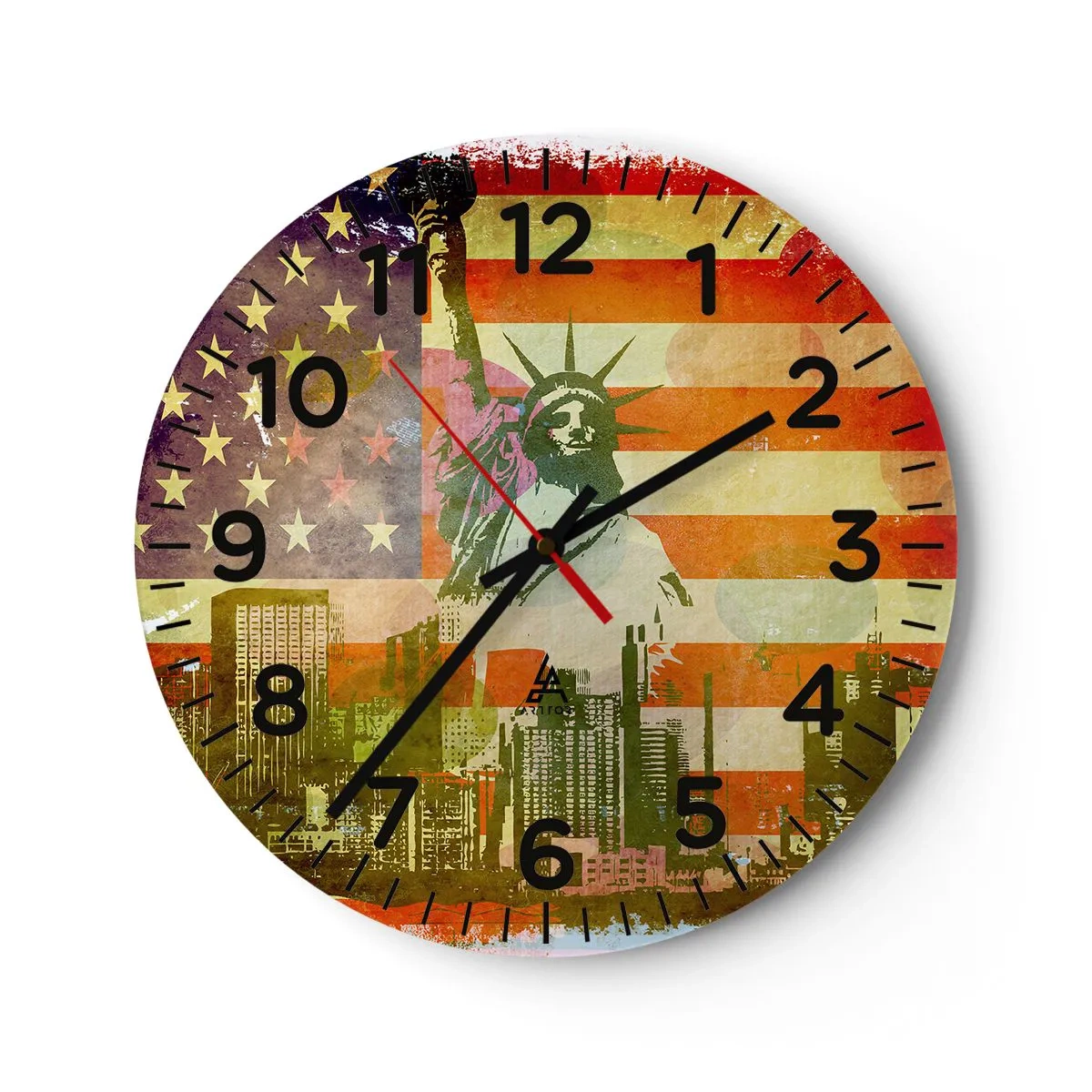 Zegar ścienny - Viva America! - 40x40 cm