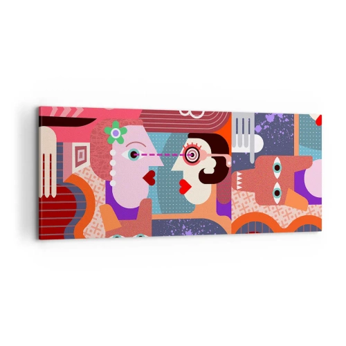 Obraz na płótnie - Oko w oko - 100x40 cm