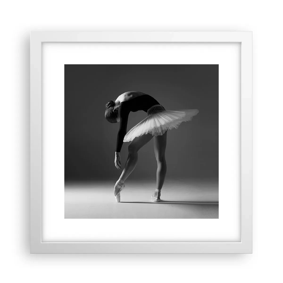Plakat w białej ramie - Bella balerina - 30x30 cm