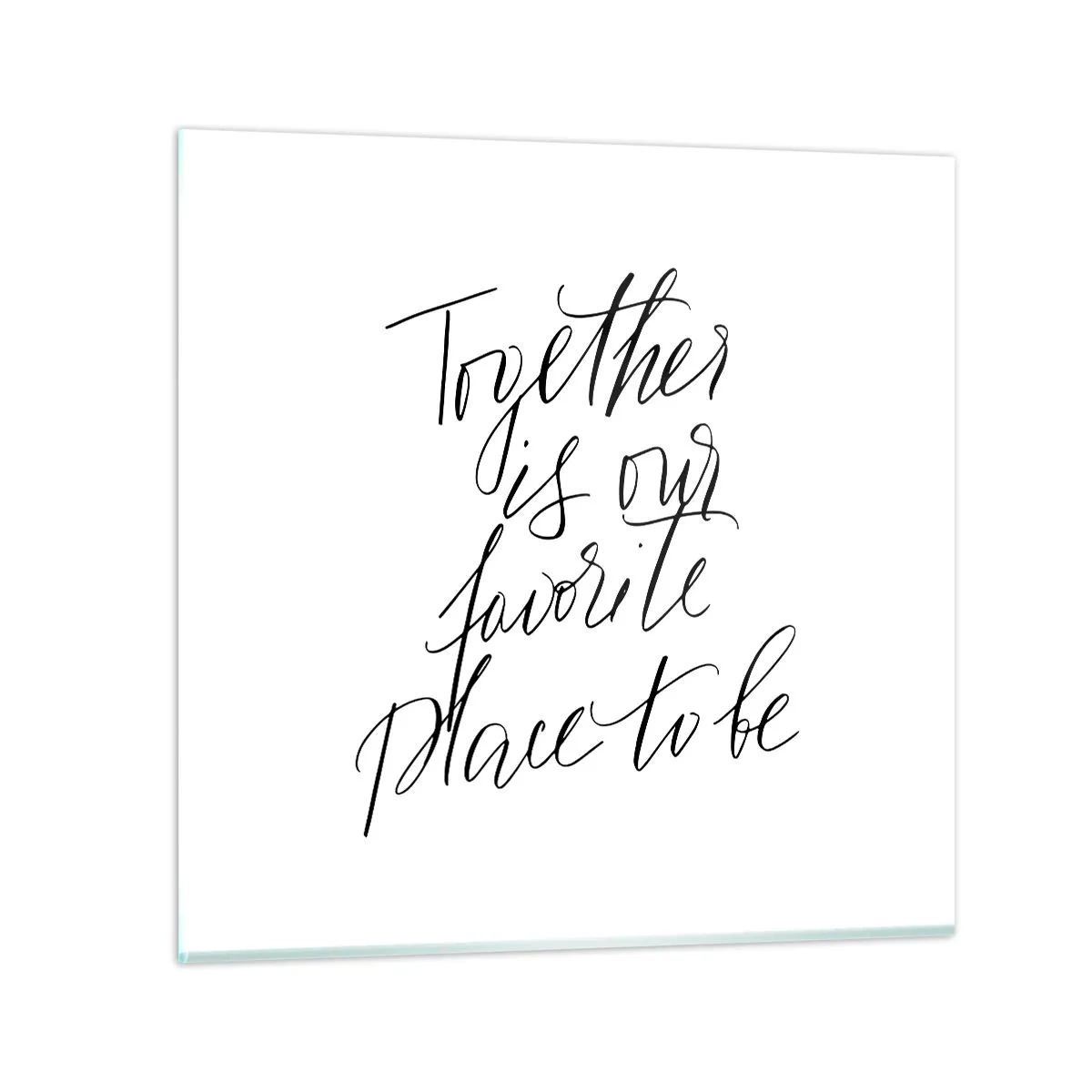 Obraz na szkle - Też to czujesz? - 60x60 cm