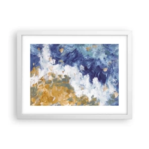 Plakat w białej ramie - Taniec żywiołów - 40x30 cm