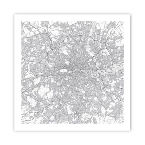 Plakat - Mapa londyńskiego labiryntu - 60x60 cm