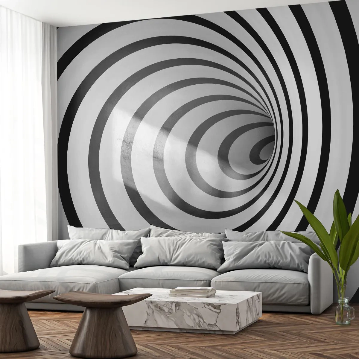 Fototapeta Premium Canvas - Też nie możesz się oprzec? - Abstrakcja, 3D, Wir - 250x175 cm