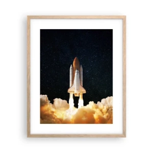 Plakat w ramie jasny dąb - Ad astra! - 40x50 cm