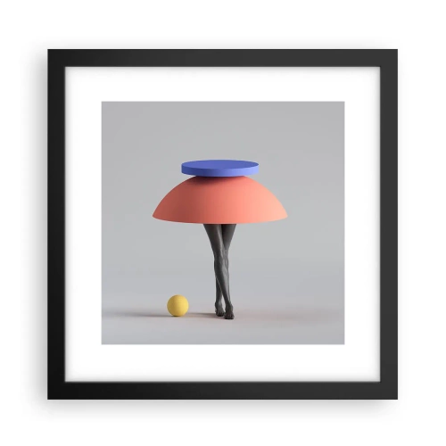 Plakat w czarnej ramie - Kompozycja surrealistyczna - 30x30 cm