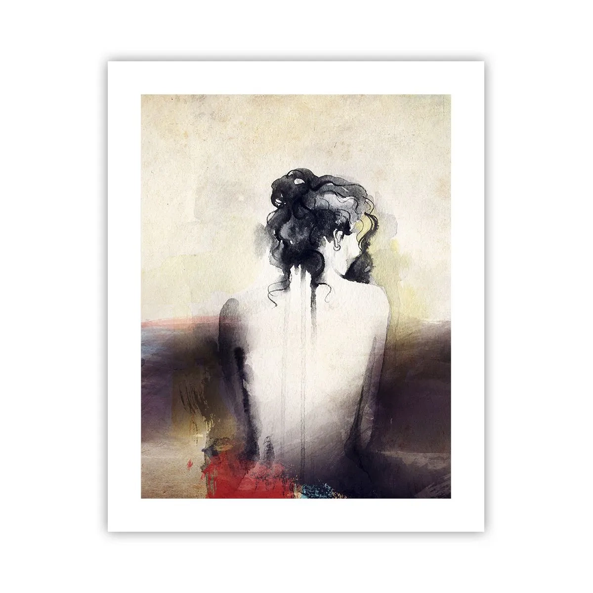Plakat - Łagodne linie, owalne kształty - 40x50 cm