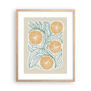 Plakat w ramie jasny dąb - Etnicznie z nutą abstrakcji - 40x50 cm