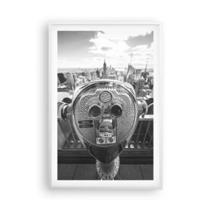 Plakat w białej ramie - Miasto nad miastami - 61x91 cm