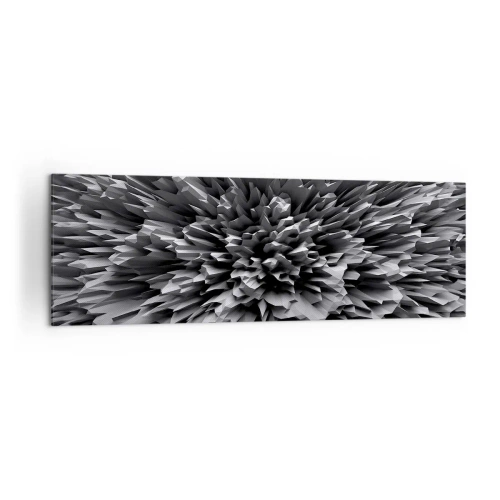 Obraz na płótnie - Abstrakcyjna struktura w odcieniach szarości - 160x50cm - Już ostrzej się nie da - Nowoczesna dekoracja ścienna do salonu i sypialni ARTTOR