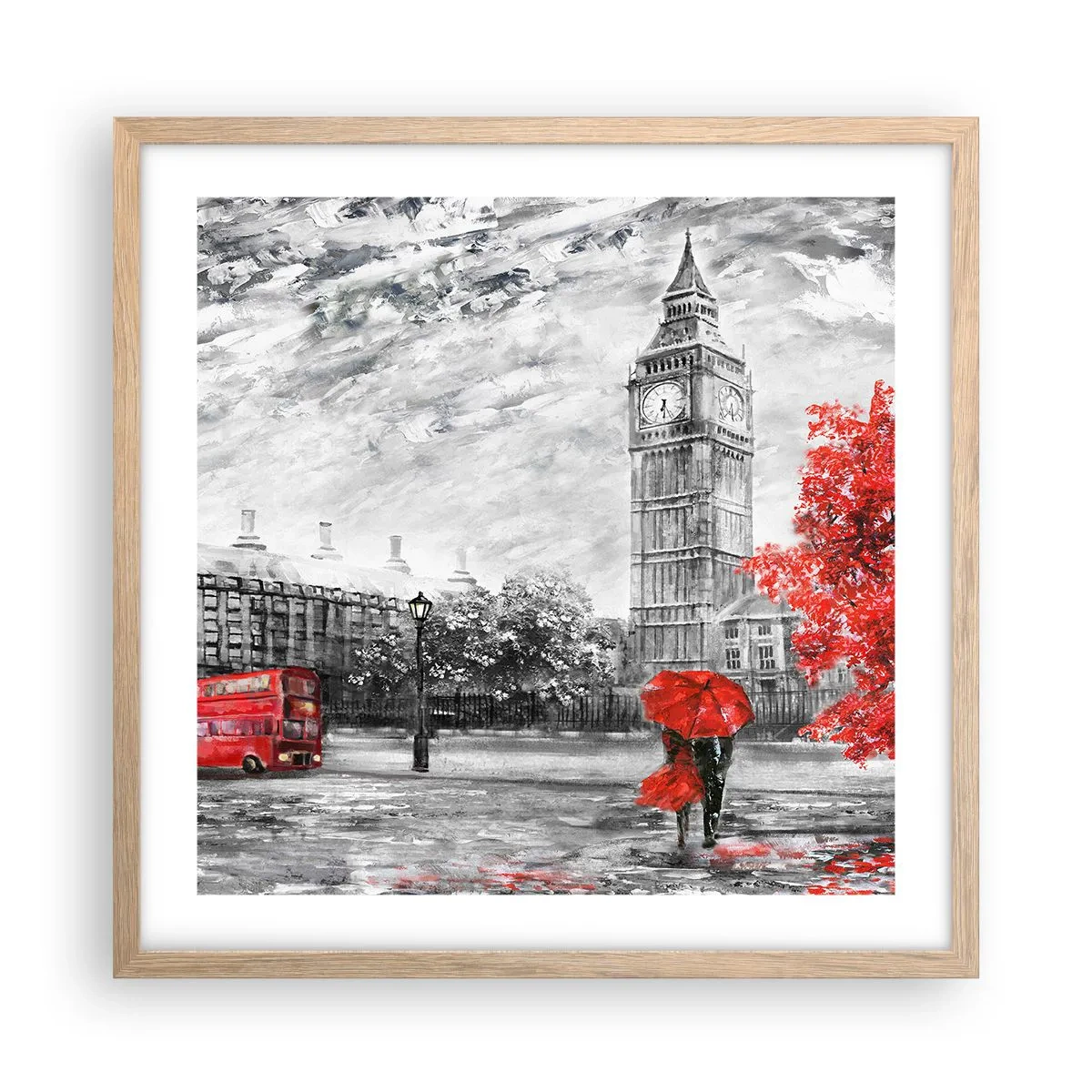 Plakat w ramie jasny dąb - Ekscytujący dzień - 50x50 cm