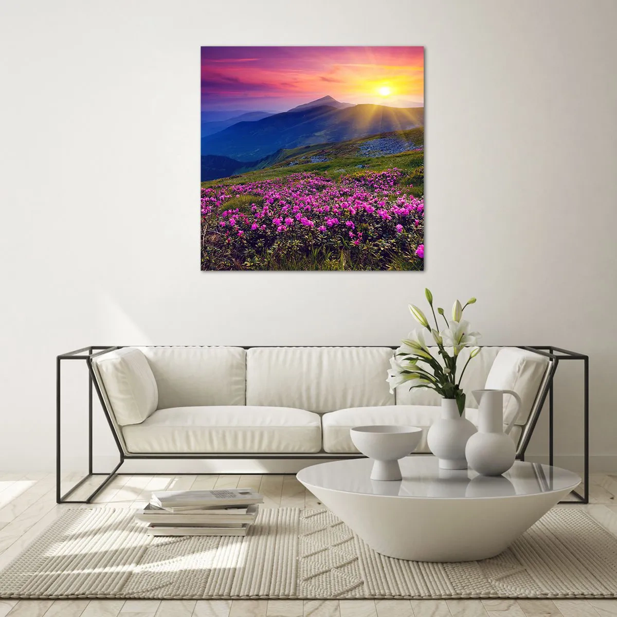 Obraz na szkle - … A dokoła pachnie kosodrzewina i wonieją zioła - 70x70 cm