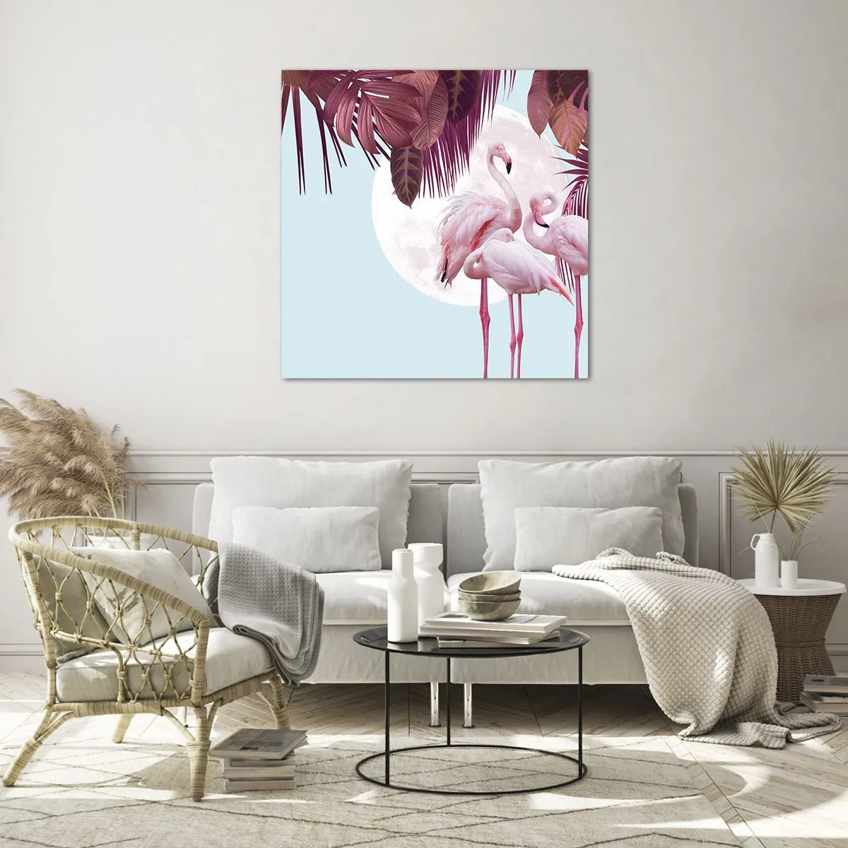 Obraz na szkle - Trzy ptasie gracje - 60x60 cm