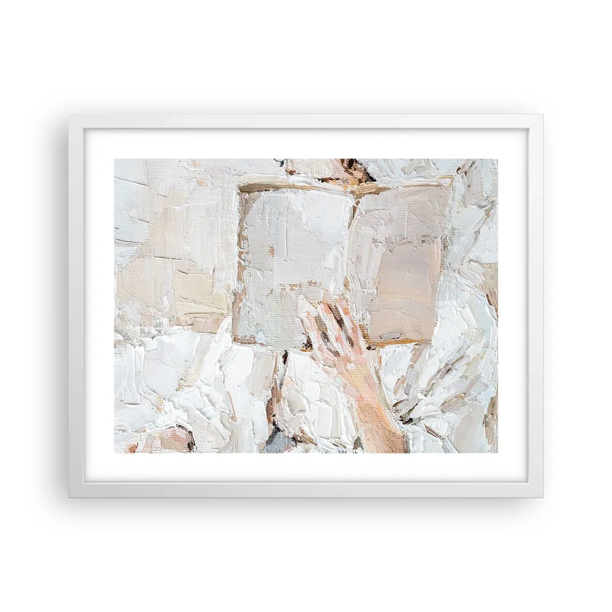 Plakat w białej ramie - W innym świecie - 50x40 cm