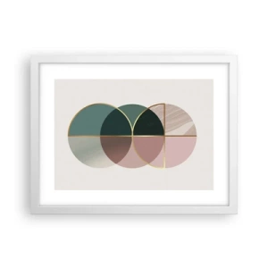 Plakat w białej ramie - Koło za kołem… - 40x30 cm