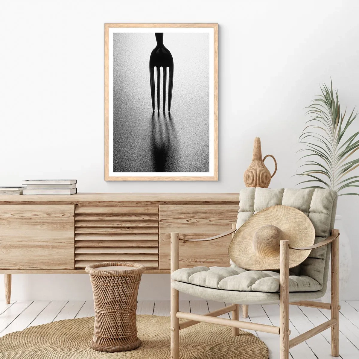 Plakat w ramie jasny dąb - Światło i cień - 61x91 cm