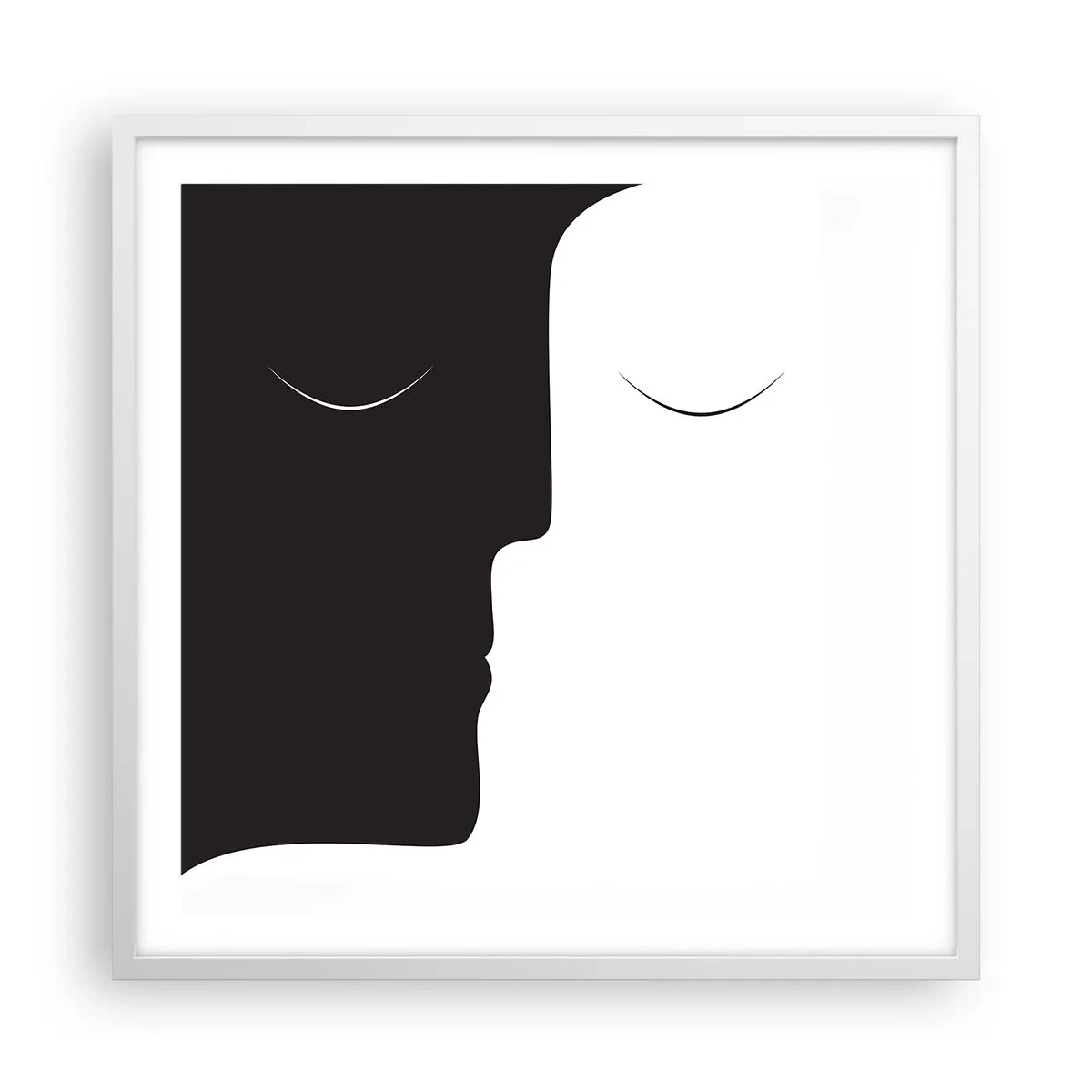 Plakat w białej ramie - Jedność przeciwieństw - 60x60 cm