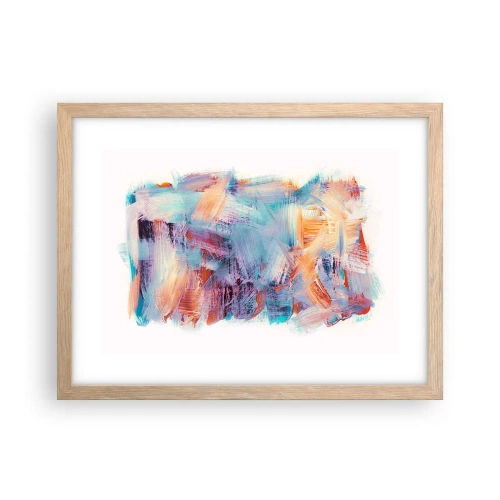 Plakat w ramie jasny dąb - Kolorowy bałagan - 40x30 cm