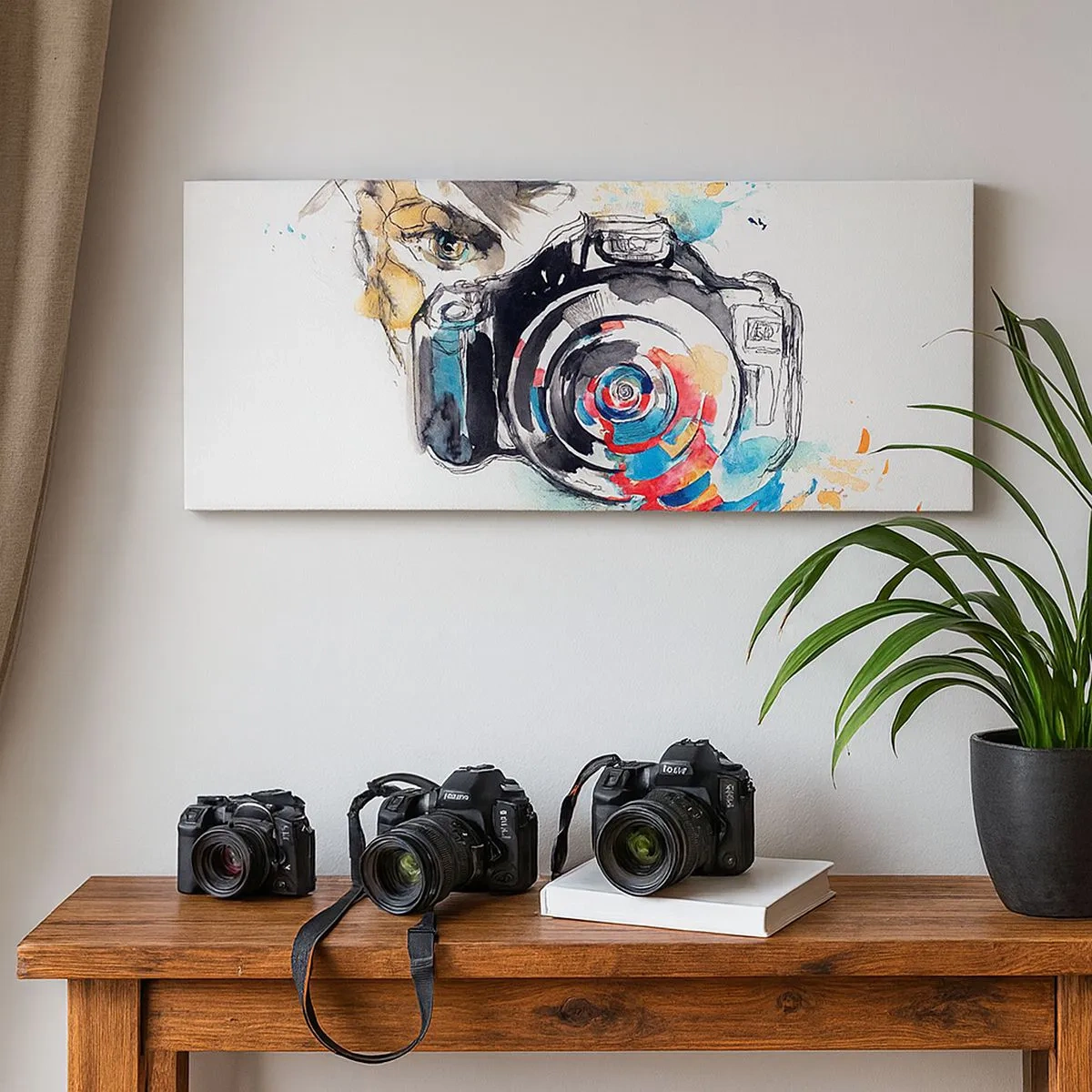 Obraz na płótnie - W oku obiektywu - 100x40 cm