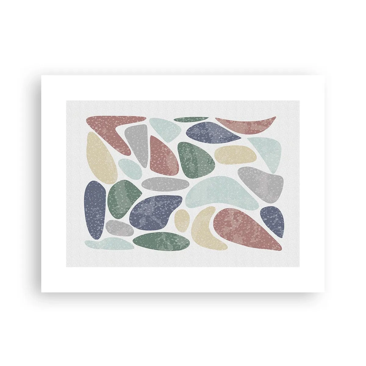 Plakat - Mozaika pudrowanych barw - 40x30 cm