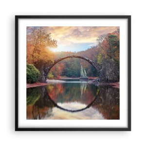 Plakat w czarnej ramie - Po drugiej stronie lustra - 50x50 cm