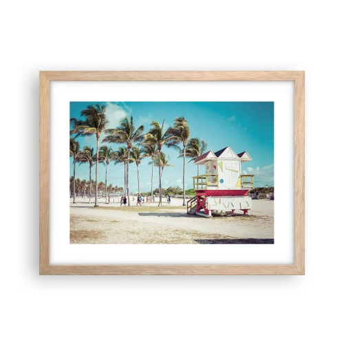 Plakat w ramie jasny dąb - Przed tobą piękny dzień - 40x30 cm