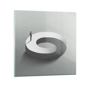 Obraz na szkle - I bądź tu mądry - 70x70 cm