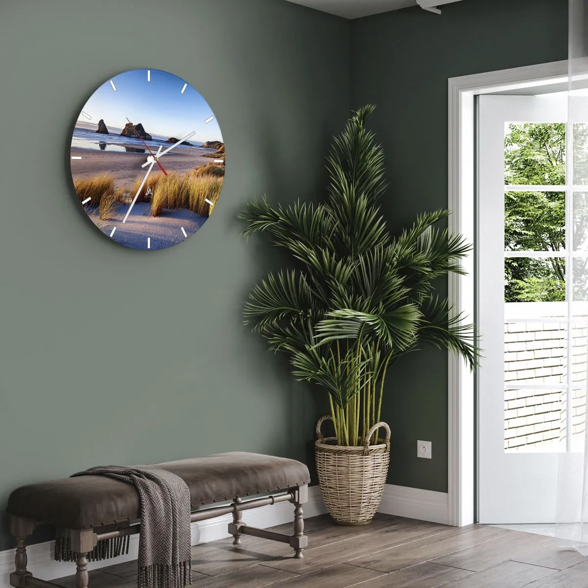 Zegar ścienny - Dla poszukiwaczy spokoju - 40x40 cm