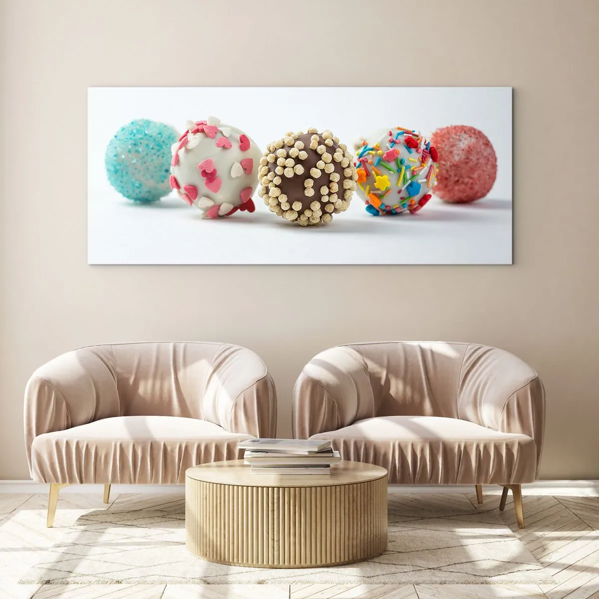 Obraz na szkle - Życie może być słodkie - 90x30 cm