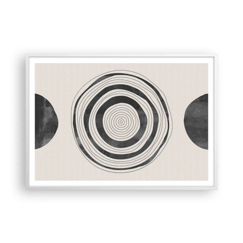 Plakat w białej ramie - Ważne to co pomiędzy - 100x70 cm