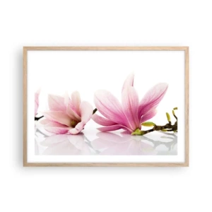 Plakat w ramie jasny dąb - Delikatne jak powiew wiosny - 70x50 cm