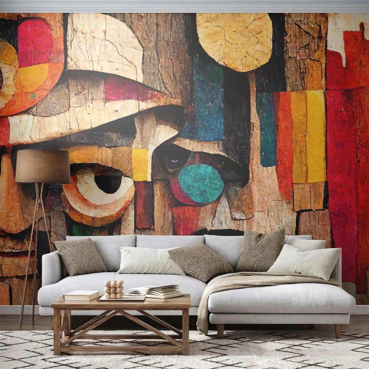 Fototapeta Premium Canvas - Widzę cię… - Abstrakcja, Drewno, Rzeźba - 250x175 cm
