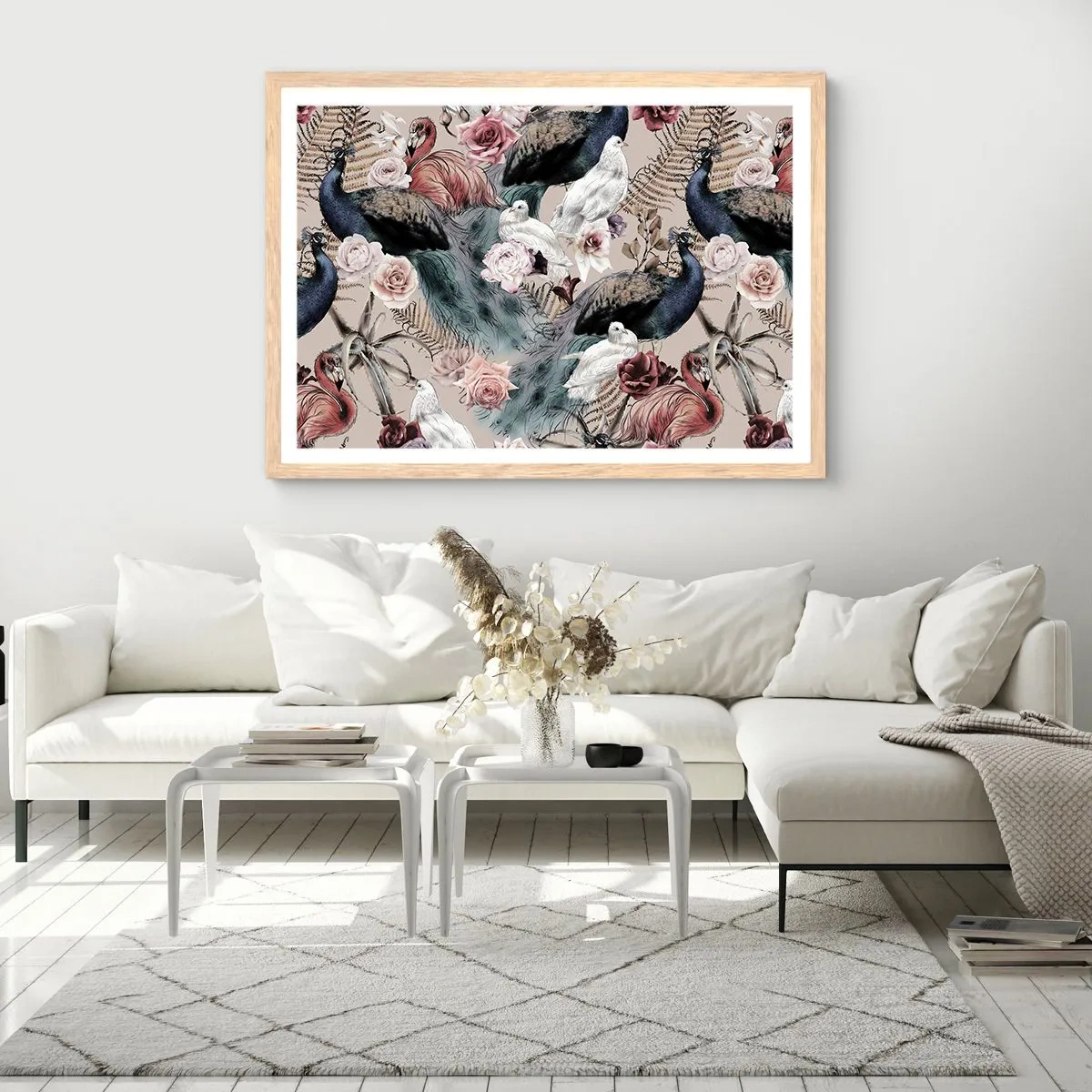 Plakat w ramie jasny dąb - W pałacowym ogrodzie - 100x70 cm