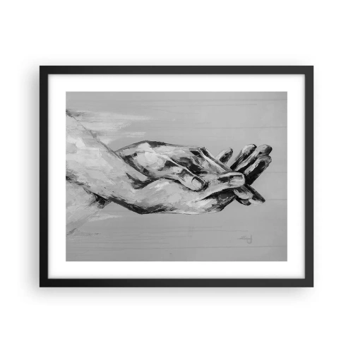 Plakat w czarnej ramie - Początek… - 50x40 cm