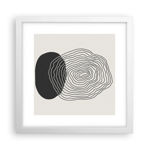 Plakat w białej ramie - Trwanie i drganie - 30x30 cm