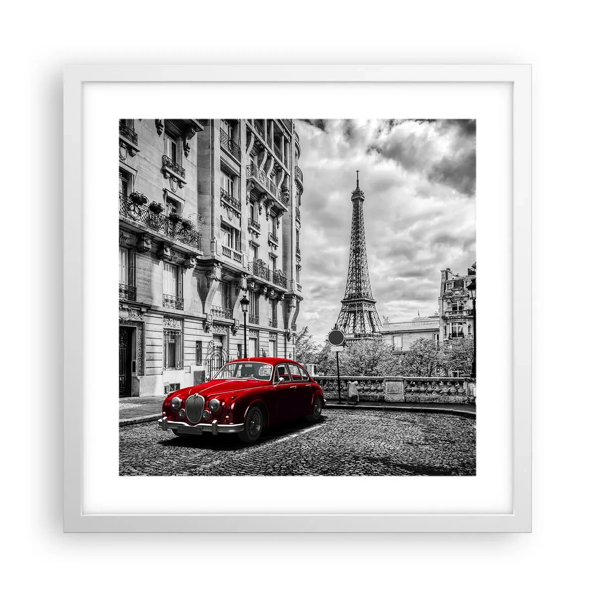 Plakat w białej ramie - Drapieżnik w mieście - 40x40 cm