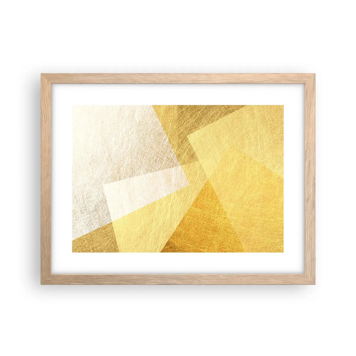 Plakat w ramie jasny dąb - Pogoda geometrii - 40x30 cm