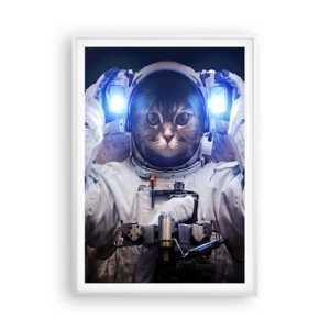 Plakat w białej ramie - Houston, macie problem - 70x100 cm