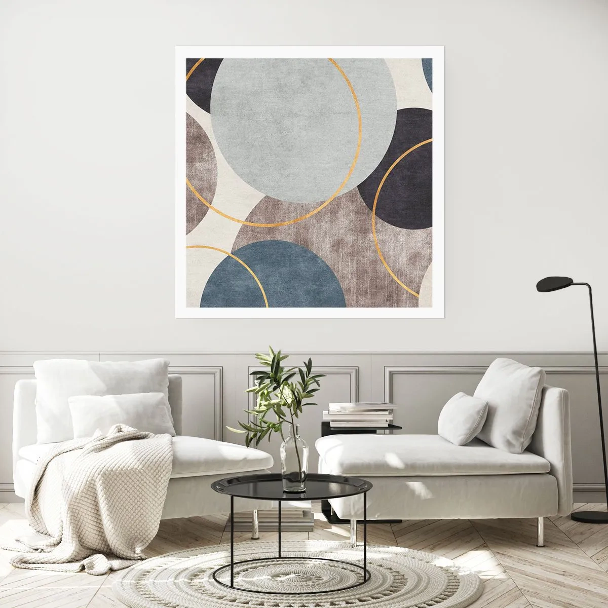 Plakat - Koło za kołem - 40x40 cm