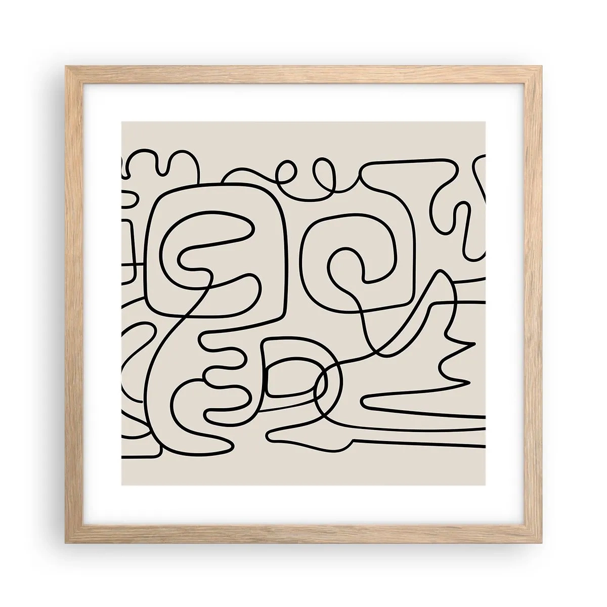 Plakat w ramie jasny dąb - Po śladzie - 40x40 cm