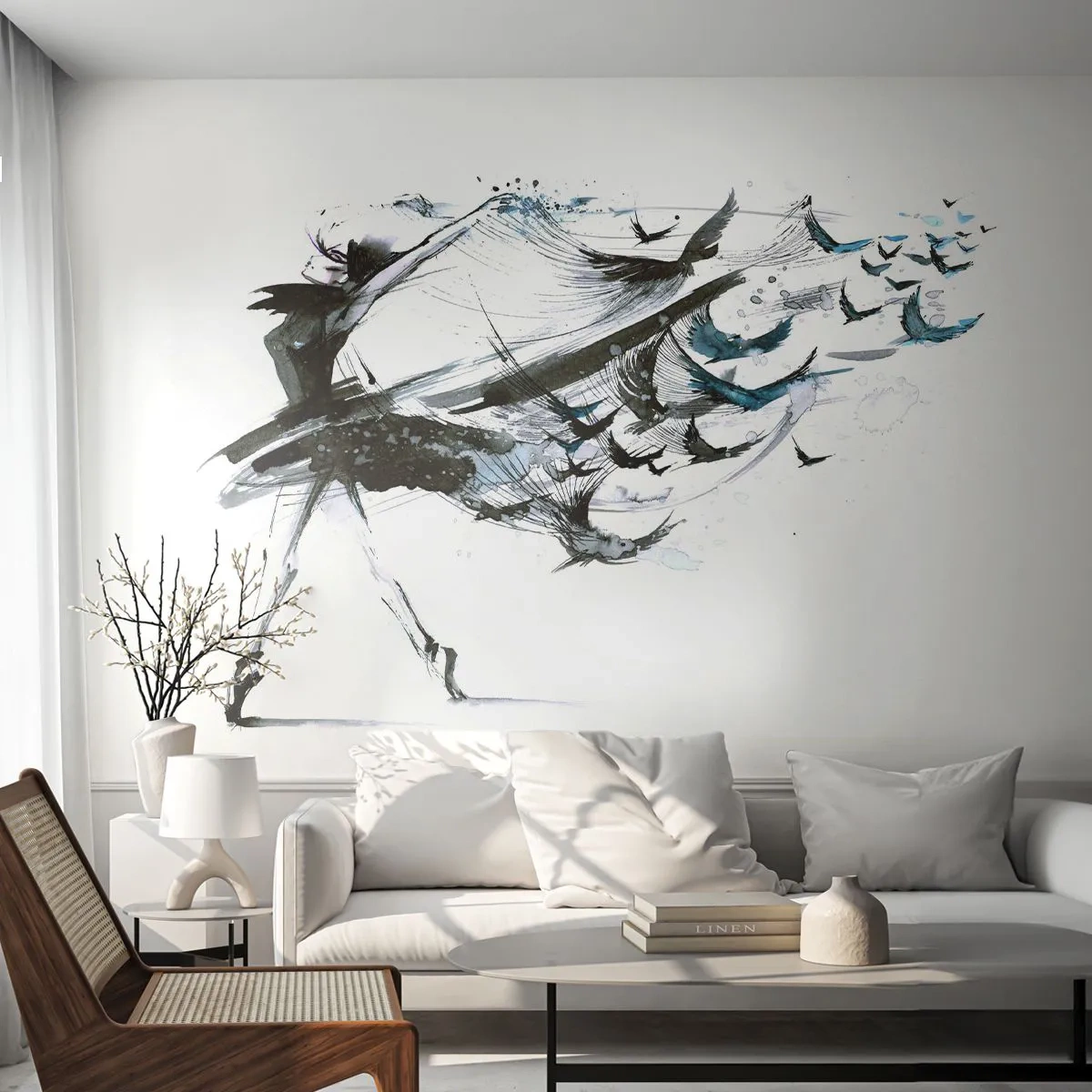 Fototapeta Premium Canvas - Magia muzyki uwalnia od czaru - Abstrakcja, Kobieta, Taniec - 350x256 cm