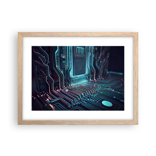 Plakat w ramie jasny dąb - Tak sobie myślę… - 40x30 cm