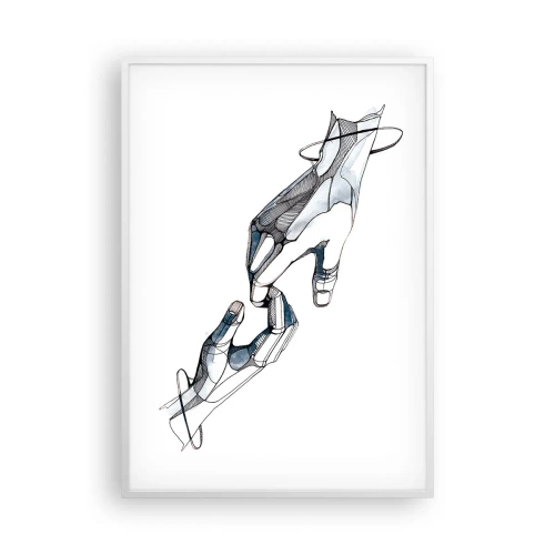 Plakat w białej ramie - Dobry gest - 70x100 cm