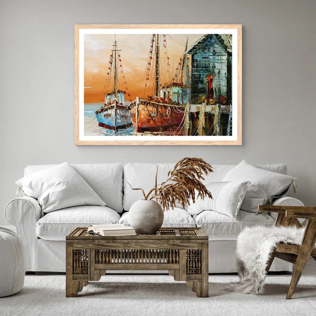 Plakat w ramie jasny dąb - Spokojny powrót - 70x50 cm